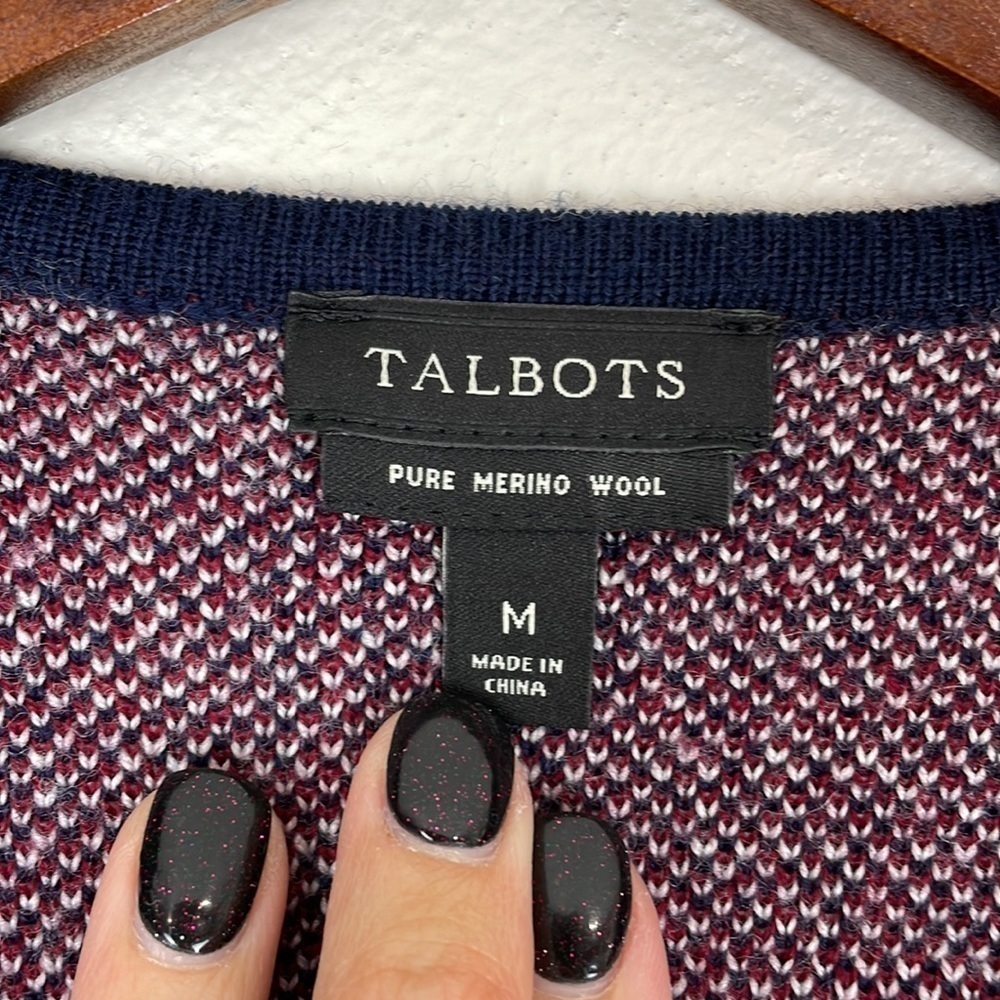 Talbots Open Front Merino Wool Cardigan - Picture 5 of 10
